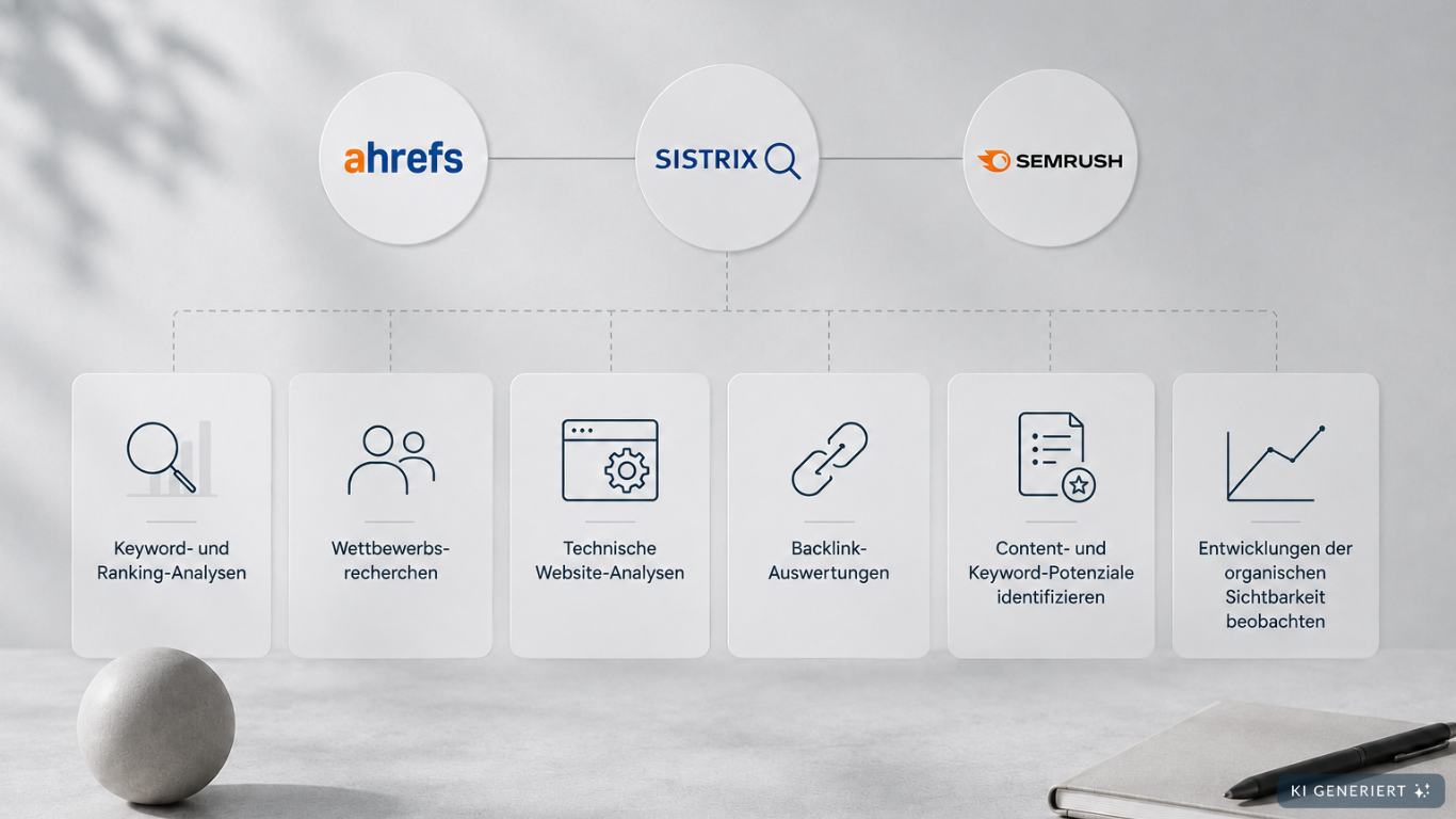 Ahrefs, sistrix und semrush